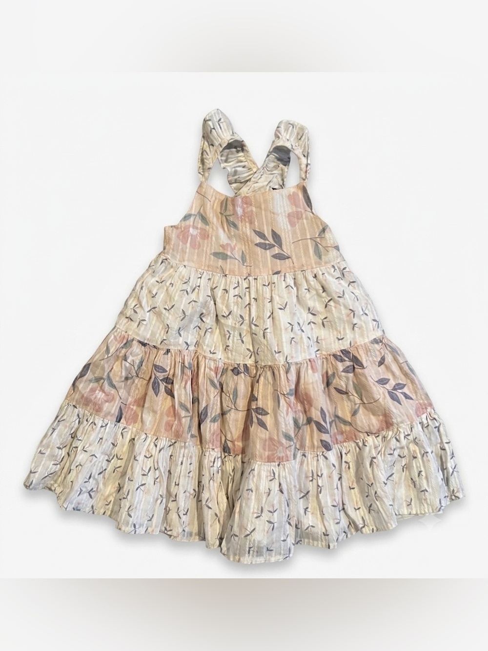 Catherine Malandrino Toddler Floral Tiered Dress with Ruffle Back 2T